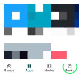 Google play books option