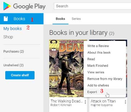 How to export Google Play Books as Pdf & EPUB file
