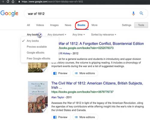 How to read on Google Books online search