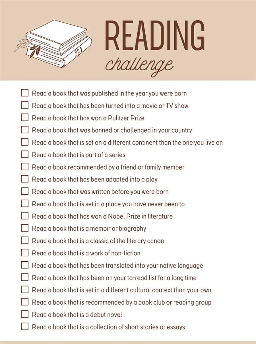 Reading Challenge Ideas 2024