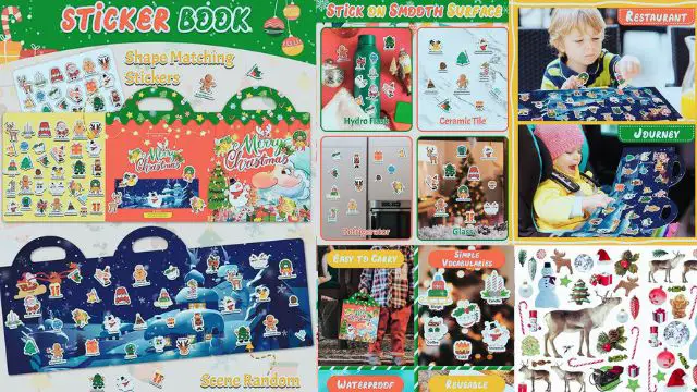 Benresive Reusable Sticker Books for Kids 2-4, Sticker Books for Toddlers 1-3, Toddler Sticker Book Age 2-4, Toddler Travel Toys Activities Crafts Gifts by Benresive Store