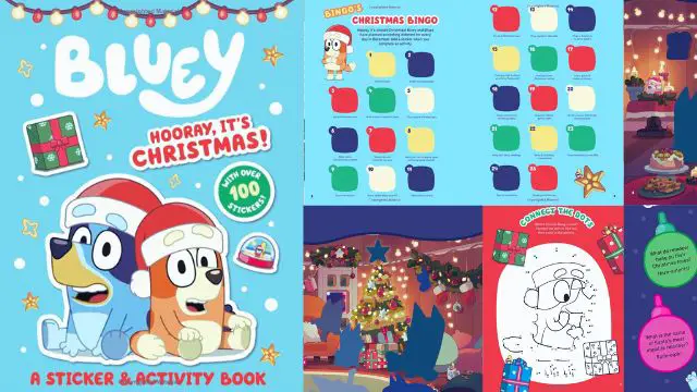 Bluey Hooray, It's Christmas! A Sticker & Activity Book Paperback – Sticker Book by Penguin Young Readers Licenses