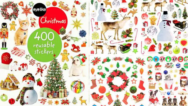 Eyelike Stickers Christmas 400 Reusable Stickers Paperback – Sticker Book by Workman Publishing